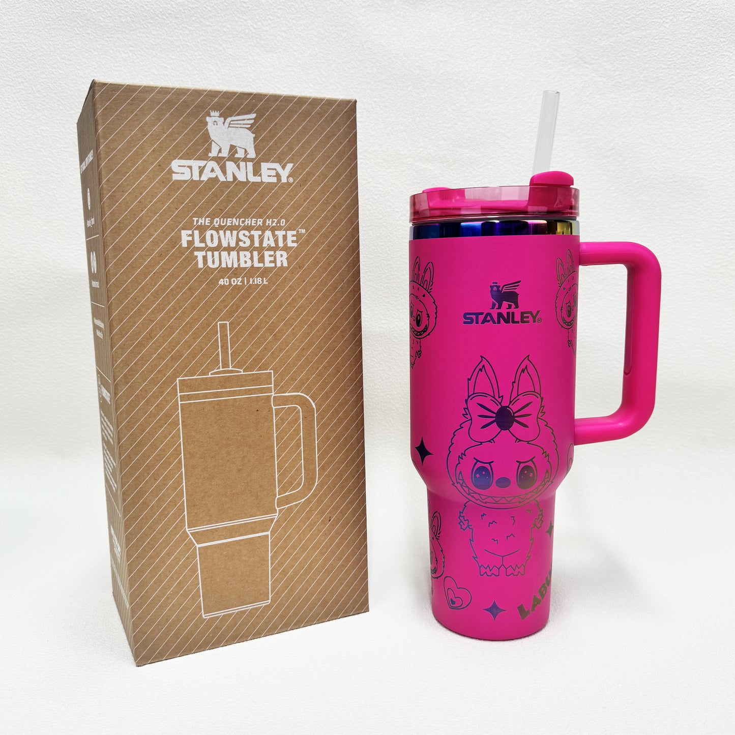 40oz Stanley Tumbler LABUBU Co-branded Limited Edition Collection, Perfect for Daily Use & Gifting(Factory Direct Supply, Mixed Wholesale Available, New Styles Updated Ongoing)