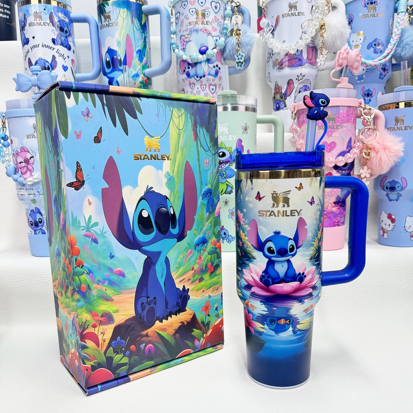 🔥Stanley Tumbler Disney Stitch Co-branded Collection With Accessories, Mix Wholesale Available, Constantly Updated.