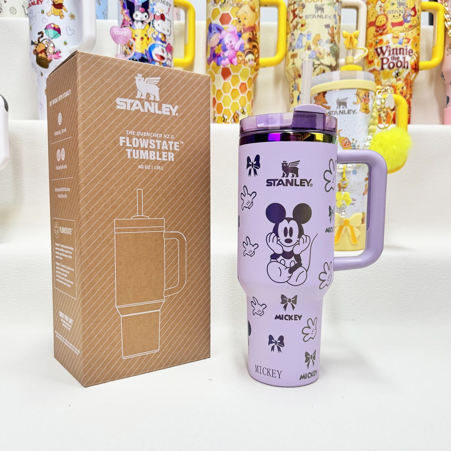 🔥40oz Pop Mart Twinkle Twinkle & Winnie The Pooh Stanley Tumbler, Disney Collection, Factory Direct Mixed Wholesale