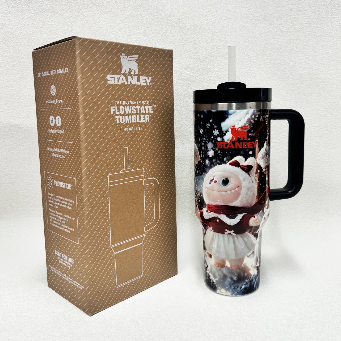 40oz Stanley Tumbler LABUBU Co-branded Limited Edition Collection, Perfect for Daily Use & Gifting(Factory Direct Supply, Mixed Wholesale Available, New Styles Updated Ongoing)