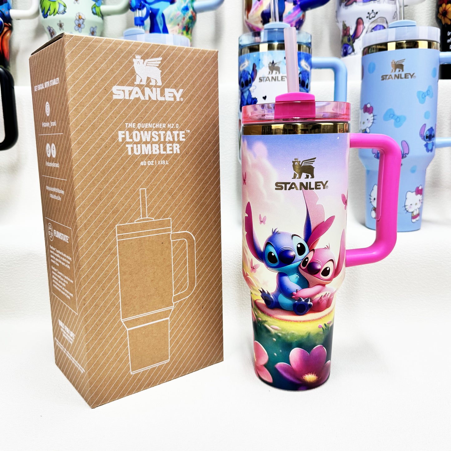 🔥Stanley Tumbler Disney Stitch Co-branded Collection With Accessories, Mix Wholesale Available, Constantly Updated.