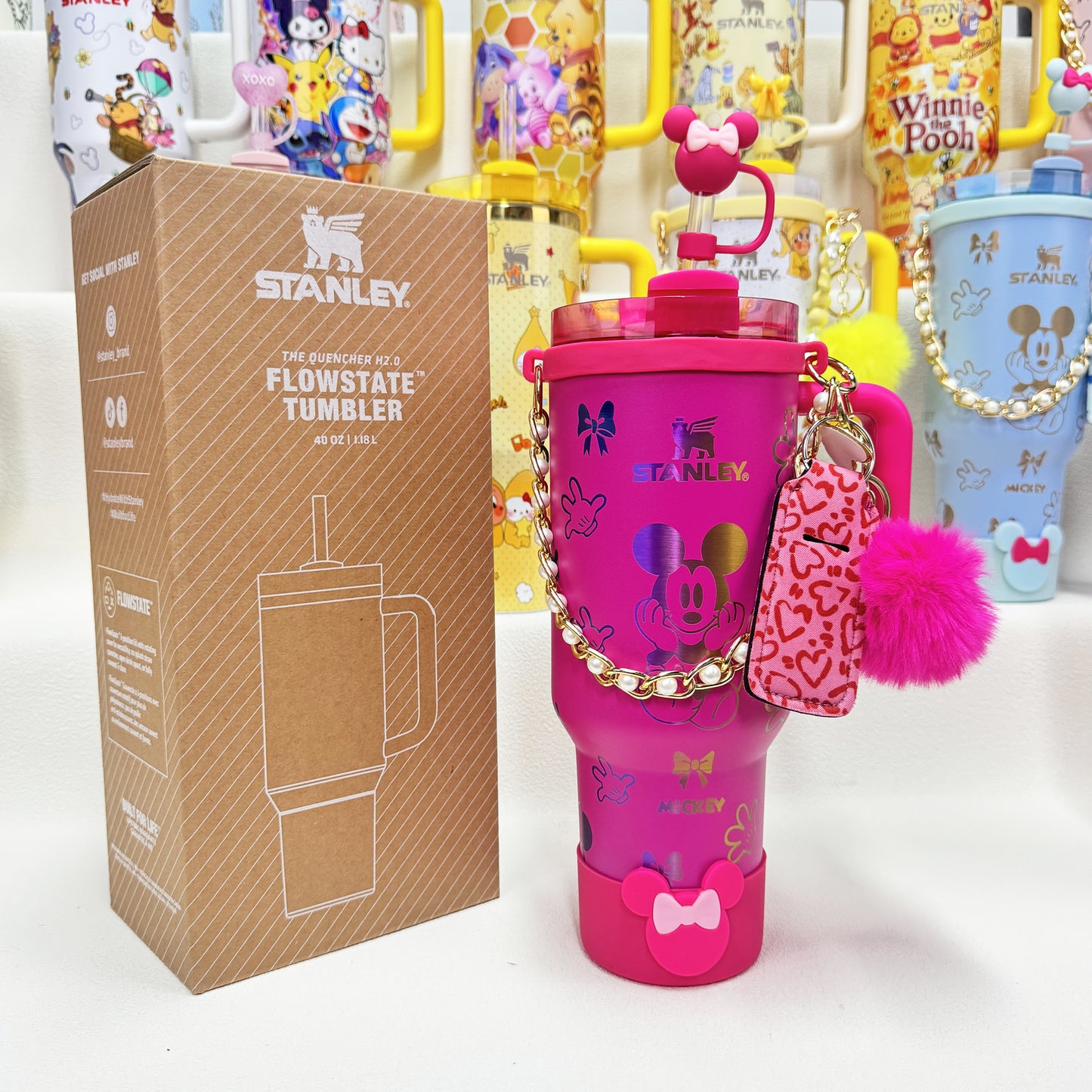 🔥40oz Pop Mart Twinkle Twinkle & Winnie The Pooh Stanley Tumbler, Disney Collection, Factory Direct Mixed Wholesale