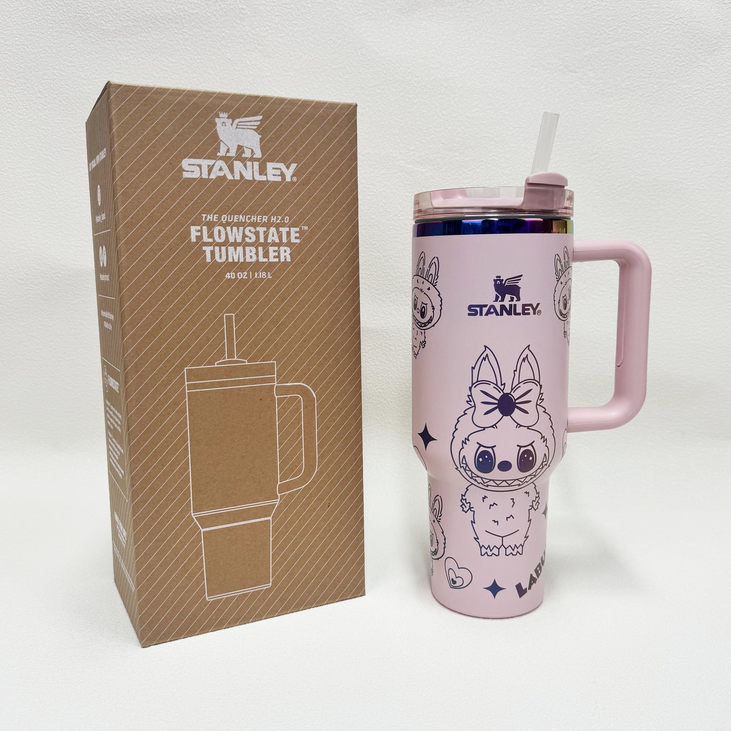 40oz Stanley Tumbler LABUBU Co-branded Limited Edition Collection, Perfect for Daily Use & Gifting(Factory Direct Supply, Mixed Wholesale Available, New Styles Updated Ongoing)