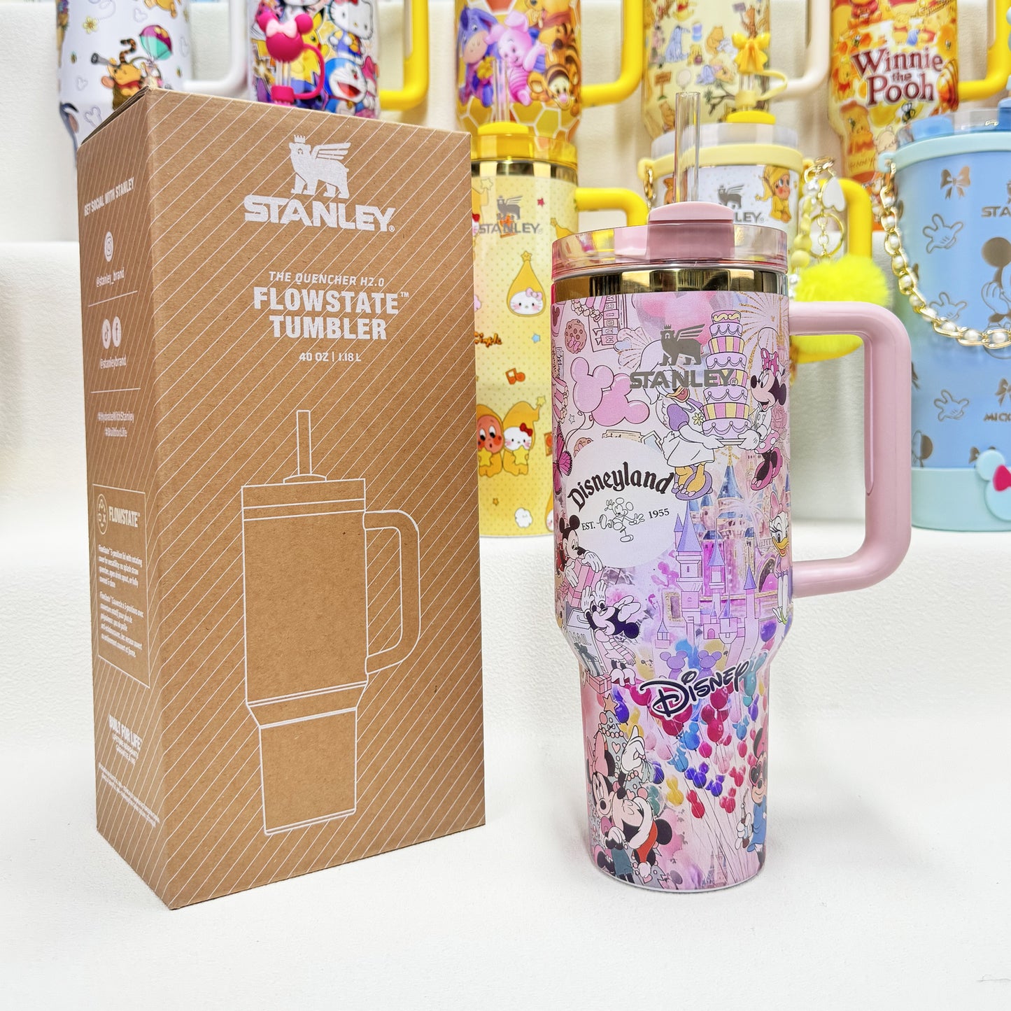 🔥40oz Pop Mart Twinkle Twinkle & Winnie The Pooh Stanley Tumbler, Disney Collection, Factory Direct Mixed Wholesale