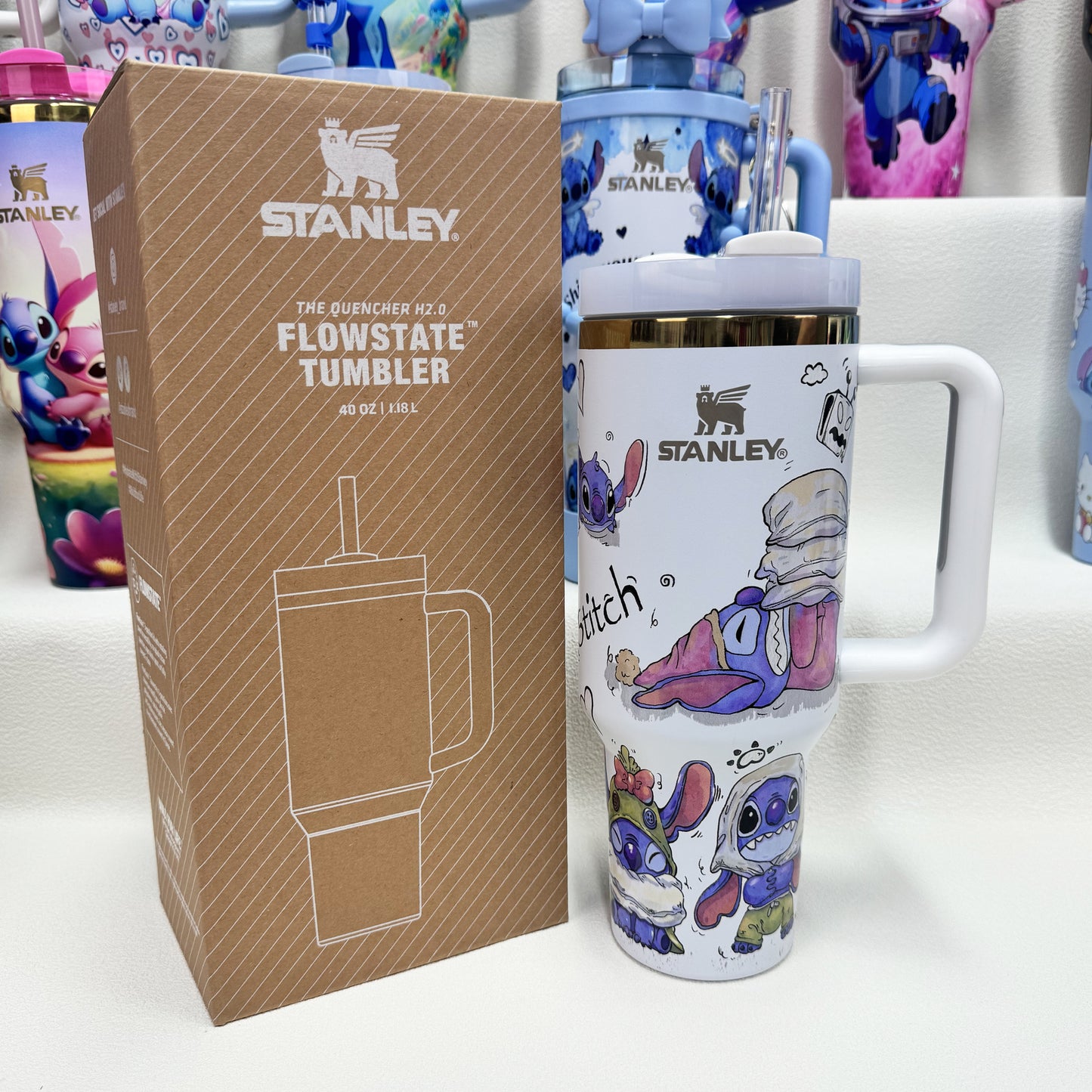 🔥Stanley Tumbler Disney Stitch Co-branded Collection With Accessories, Mix Wholesale Available, Constantly Updated.
