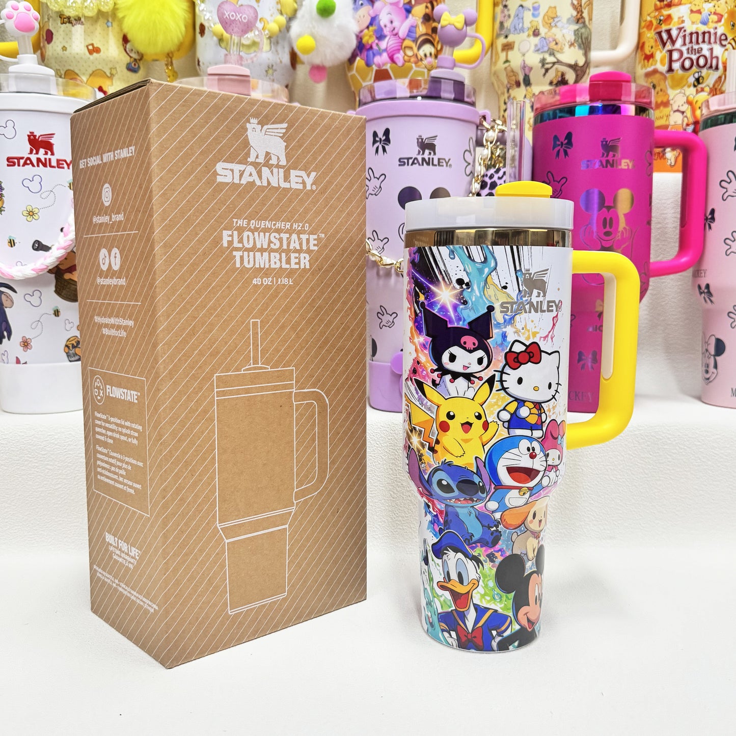 🔥40oz Pop Mart Twinkle Twinkle & Winnie The Pooh Stanley Tumbler, Disney Collection, Factory Direct Mixed Wholesale