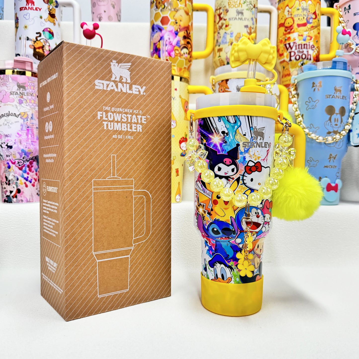 🔥40oz Pop Mart Twinkle Twinkle & Winnie The Pooh Stanley Tumbler, Disney Collection, Factory Direct Mixed Wholesale
