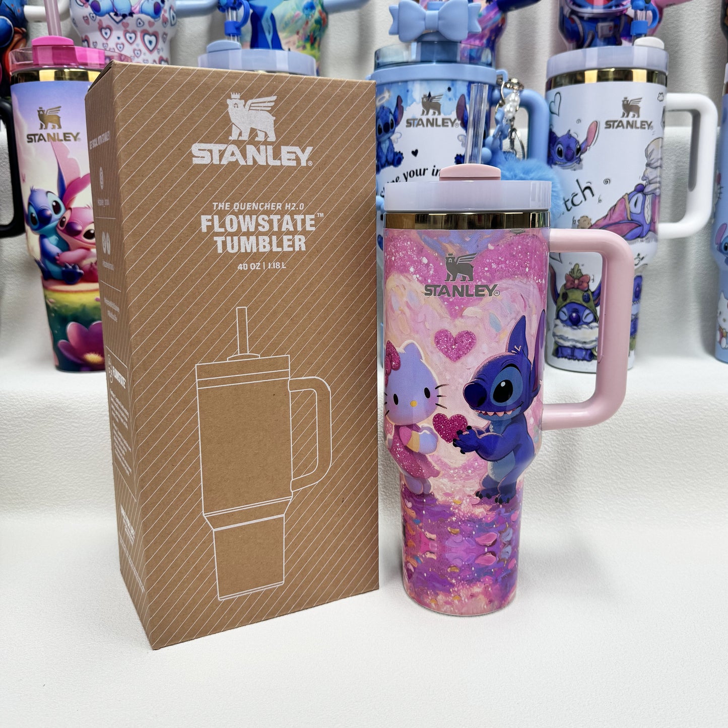 🔥Stanley Tumbler Disney Stitch Co-branded Collection With Accessories, Mix Wholesale Available, Constantly Updated.