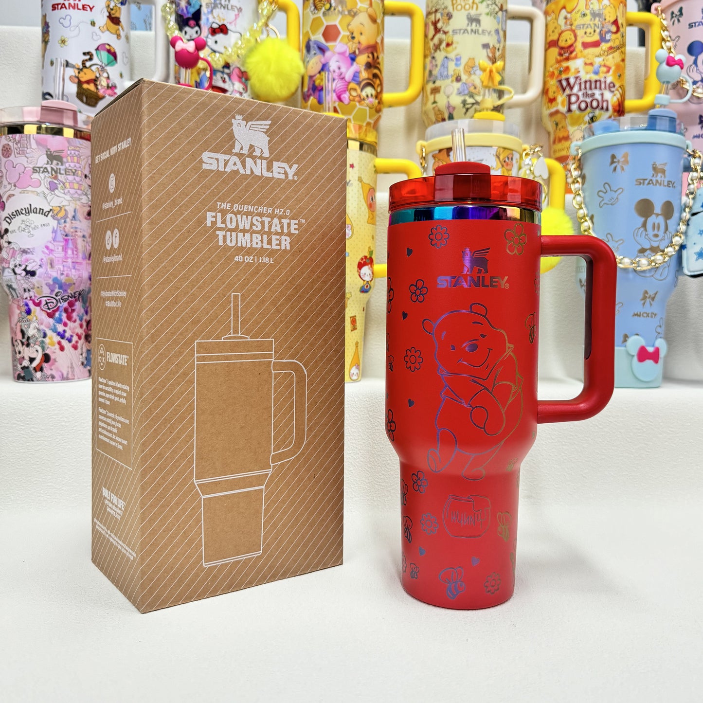 🔥40oz Pop Mart Twinkle Twinkle & Winnie The Pooh Stanley Tumbler, Disney Collection, Factory Direct Mixed Wholesale