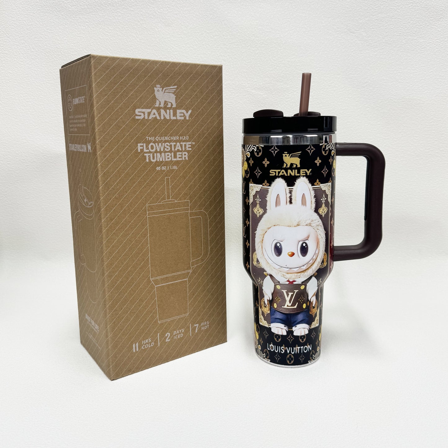 40oz Stanley Tumbler LABUBU Co-branded Limited Edition Collection, Perfect for Daily Use & Gifting(Factory Direct Supply, Mixed Wholesale Available, New Styles Updated Ongoing)