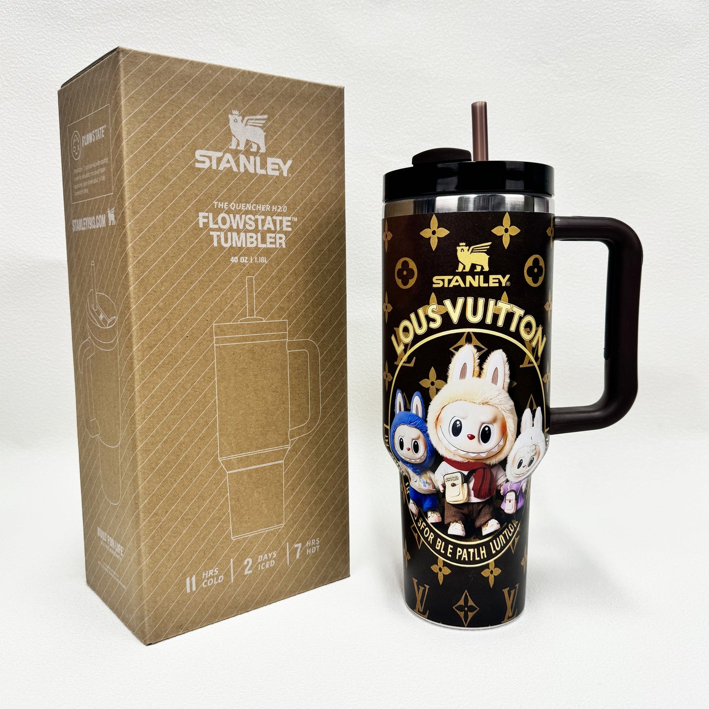 40oz Stanley Tumbler LABUBU Co-branded Limited Edition Collection, Perfect for Daily Use & Gifting(Factory Direct Supply, Mixed Wholesale Available, New Styles Updated Ongoing)