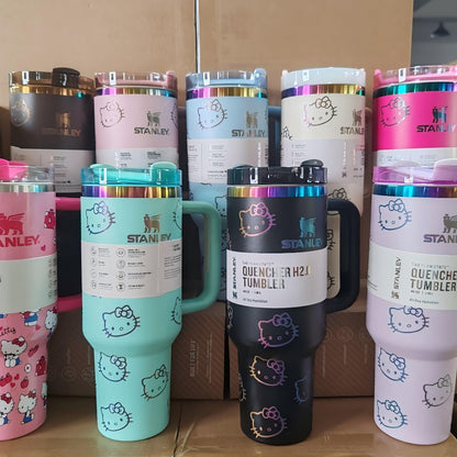 🔥40 OZ Stanley Tumbler Sanrio Hello Kitty Co-branded collection withAccessories，MixWholesale Available,Constantly Updated.