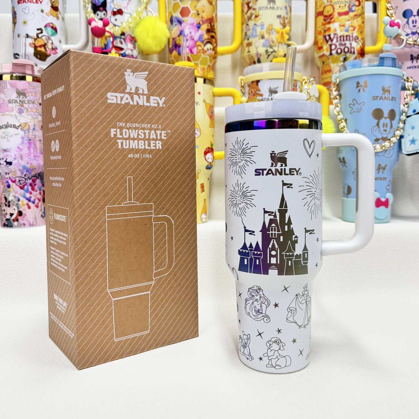 🔥40oz Pop Mart Twinkle Twinkle & Winnie The Pooh Stanley Tumbler, Disney Collection, Factory Direct Mixed Wholesale