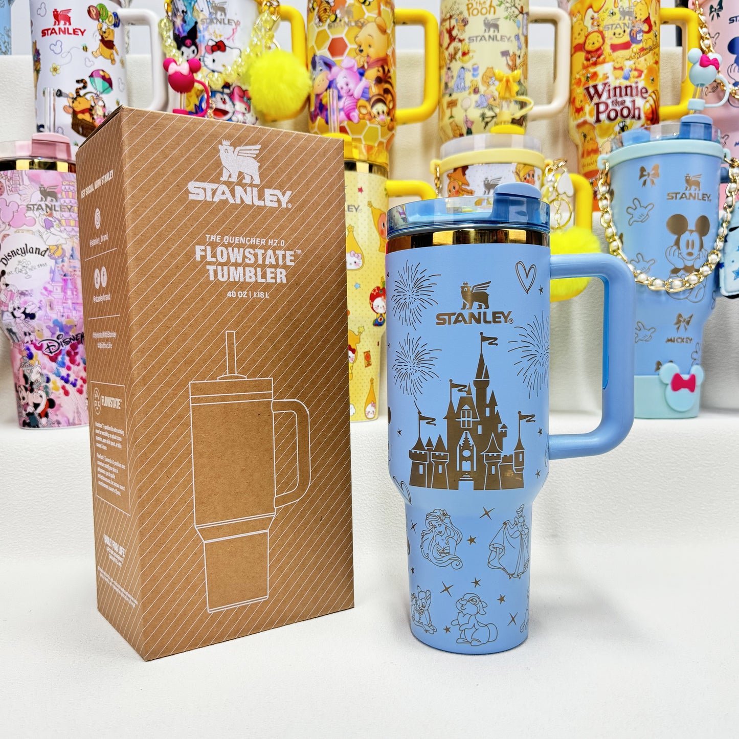 🔥40oz Pop Mart Twinkle Twinkle & Winnie The Pooh Stanley Tumbler, Disney Collection, Factory Direct Mixed Wholesale