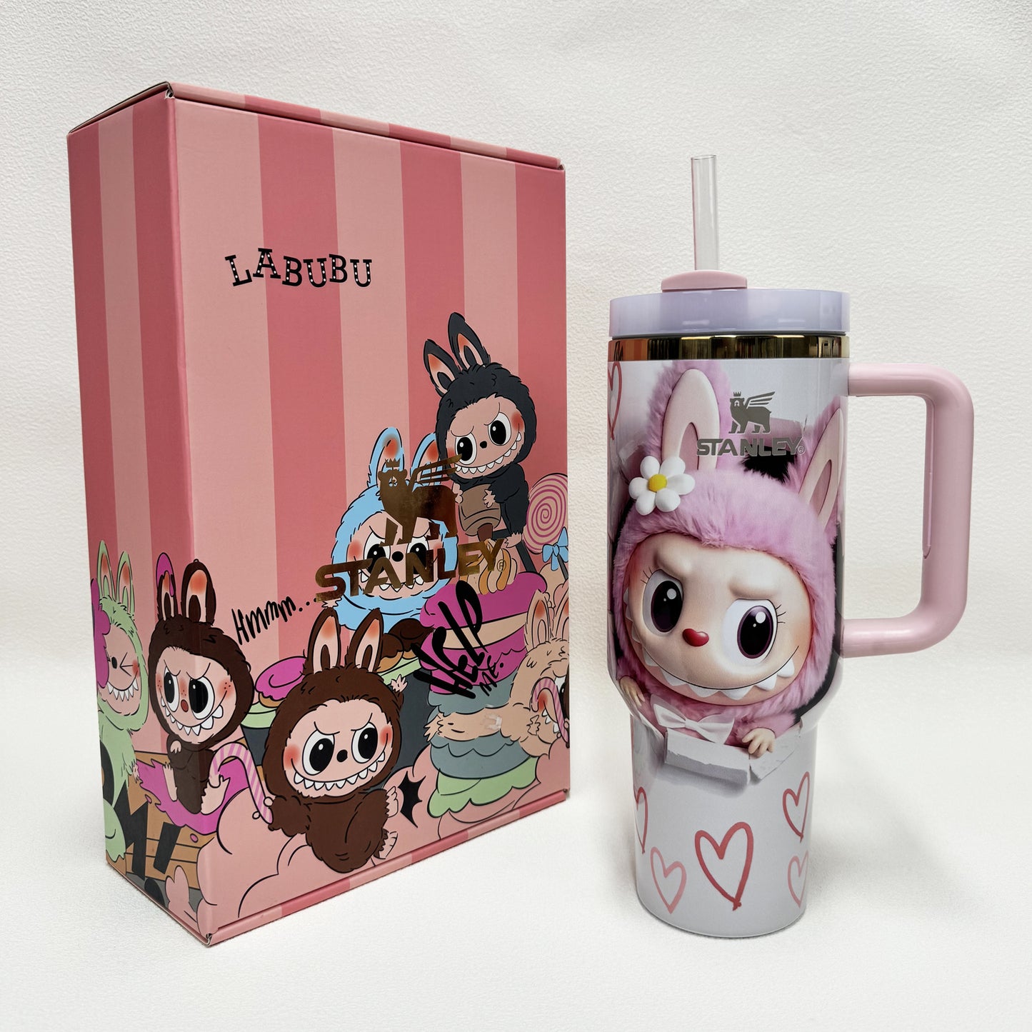 40oz Stanley Tumbler LABUBU Co-branded Limited Edition Collection, Perfect for Daily Use & Gifting(Factory Direct Supply, Mixed Wholesale Available, New Styles Updated Ongoing)