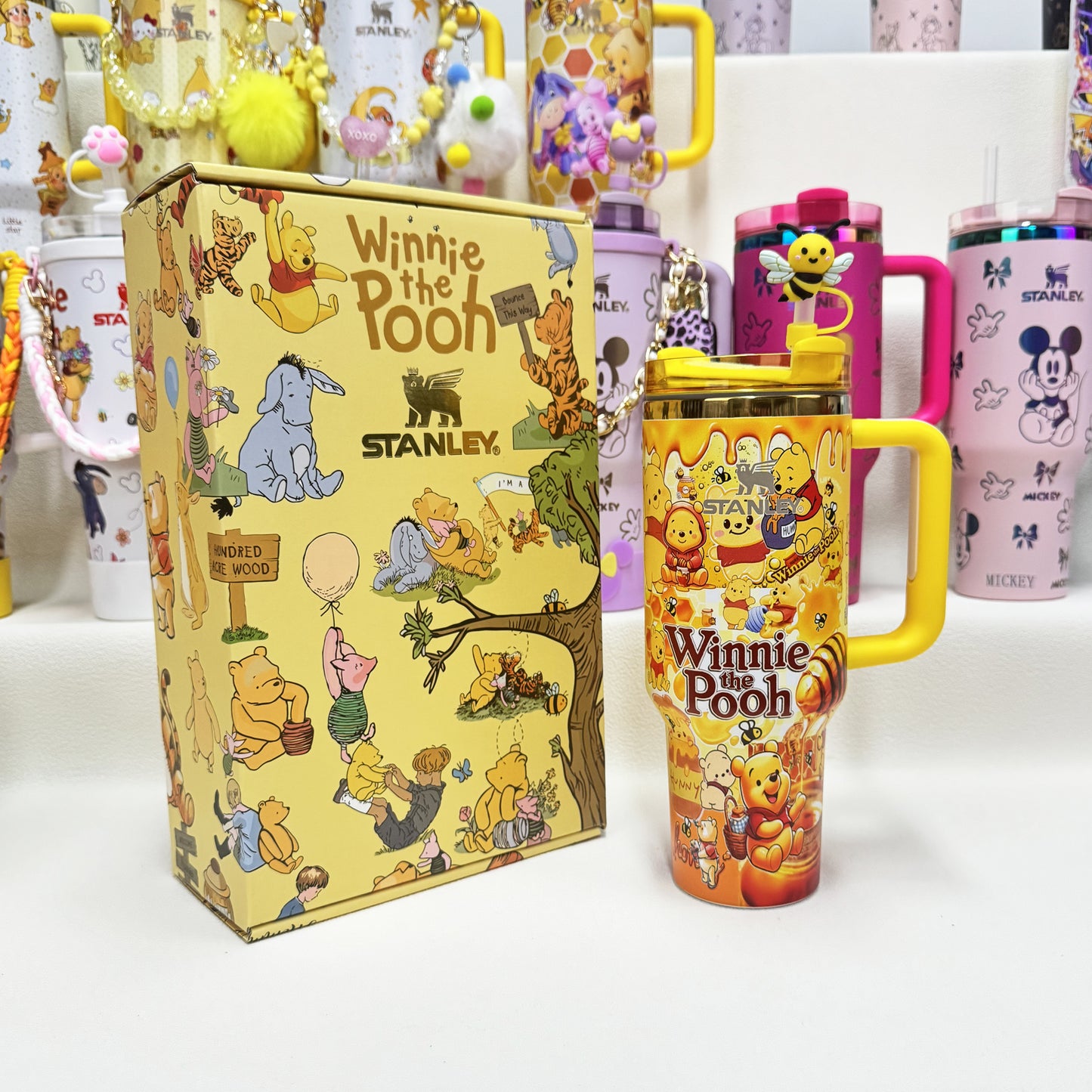 🔥40oz Pop Mart Twinkle Twinkle & Winnie The Pooh Stanley Tumbler, Disney Collection, Factory Direct Mixed Wholesale