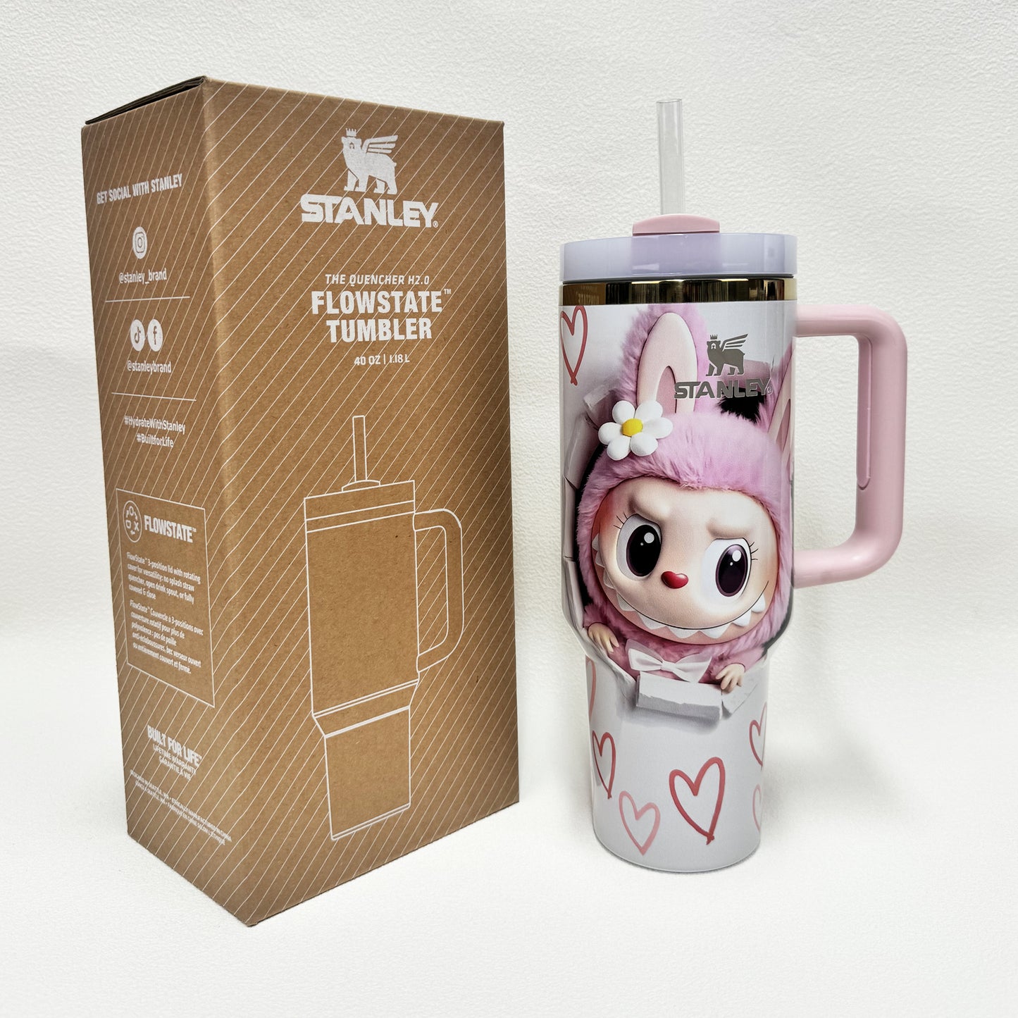 40oz Stanley Tumbler LABUBU Co-branded Limited Edition Collection, Perfect for Daily Use & Gifting(Factory Direct Supply, Mixed Wholesale Available, New Styles Updated Ongoing)