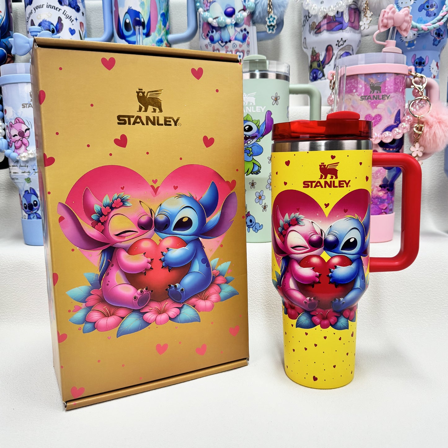 🔥Stanley Tumbler Disney Stitch Co-branded Collection With Accessories, Mix Wholesale Available, Constantly Updated.