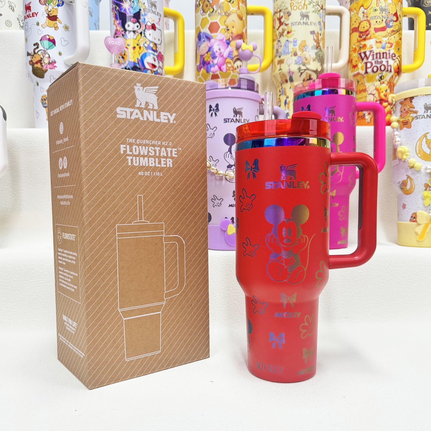 🔥40oz Pop Mart Twinkle Twinkle & Winnie The Pooh Stanley Tumbler, Disney Collection, Factory Direct Mixed Wholesale