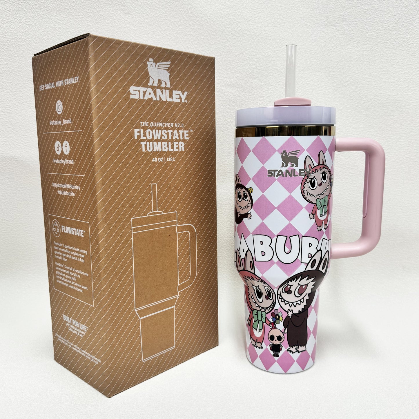 40oz Stanley Tumbler LABUBU Co-branded Limited Edition Collection, Perfect for Daily Use & Gifting(Factory Direct Supply, Mixed Wholesale Available, New Styles Updated Ongoing)