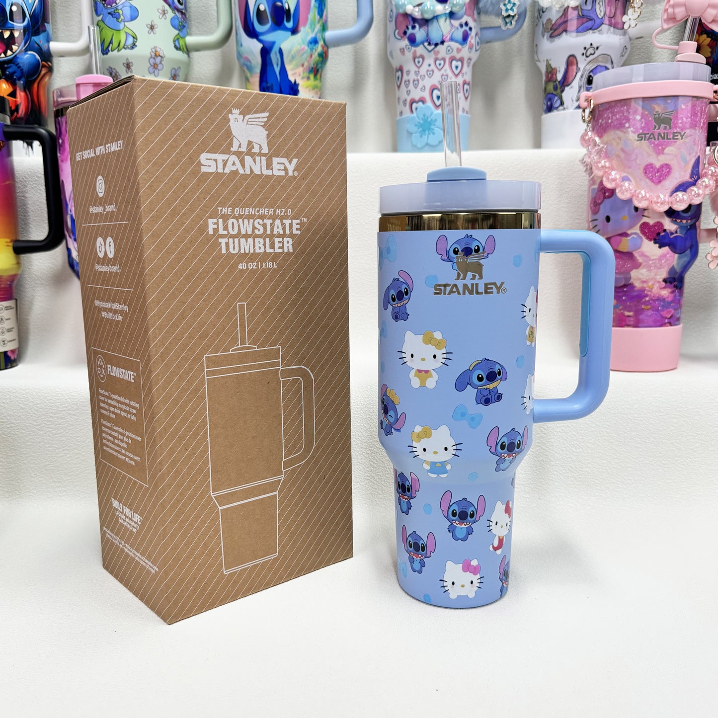 🔥Stanley Tumbler Disney Stitch Co-branded Collection With Accessories, Mix Wholesale Available, Constantly Updated.