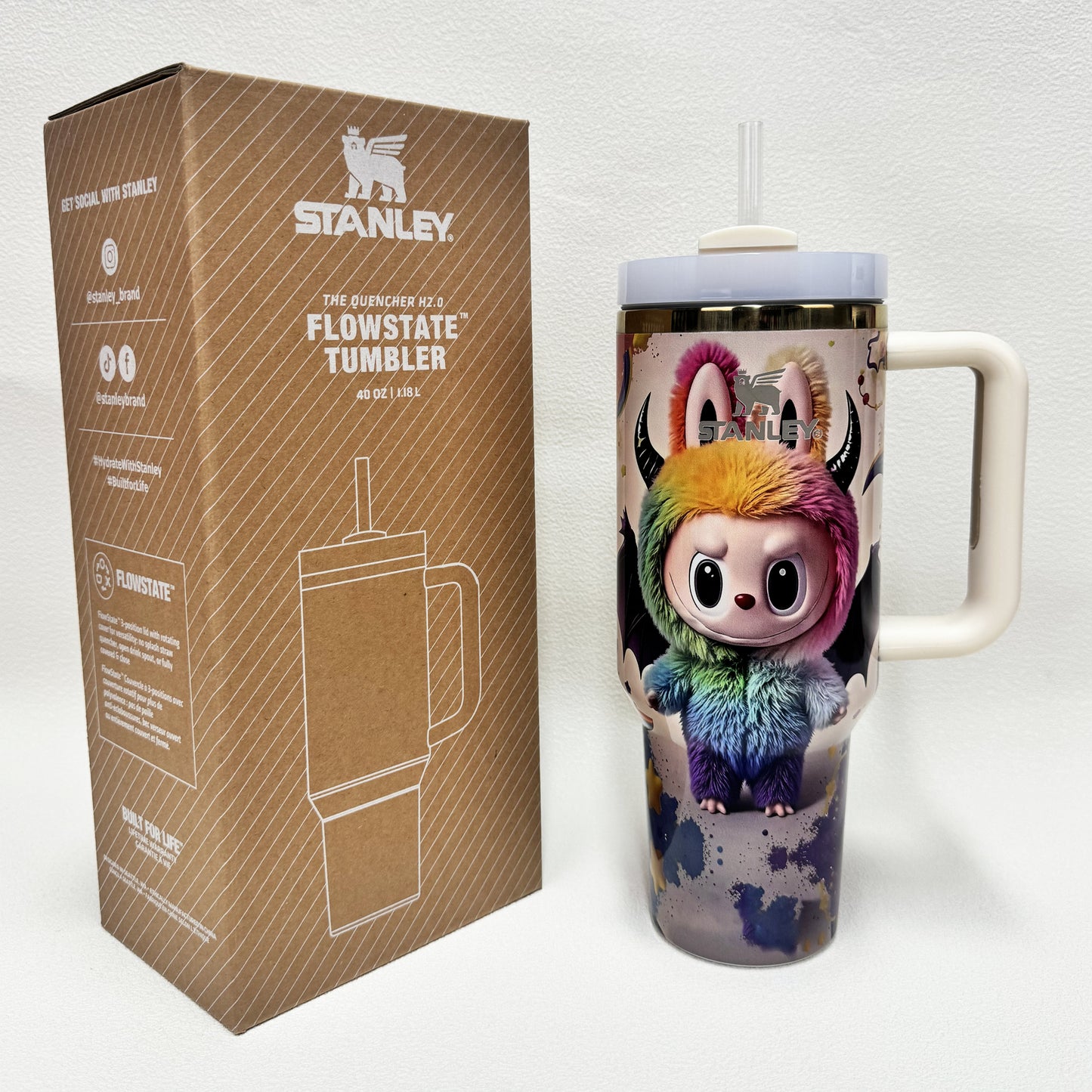 40oz Stanley Tumbler LABUBU Co-branded Limited Edition Collection, Perfect for Daily Use & Gifting(Factory Direct Supply, Mixed Wholesale Available, New Styles Updated Ongoing)