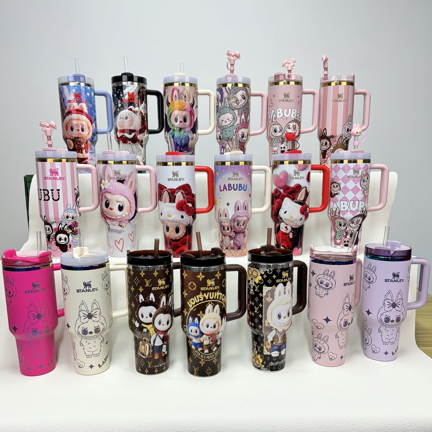 40oz Stanley Tumbler LABUBU Co-branded Limited Edition Collection, Perfect for Daily Use & Gifting(Factory Direct Supply, Mixed Wholesale Available, New Styles Updated Ongoing)