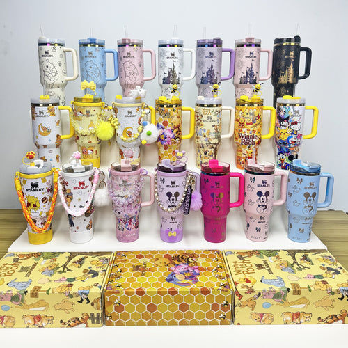🔥40oz Pop Mart Twinkle Twinkle & Winnie The Pooh Stanley Tumbler, Disney Collection, Factory Direct Mixed Wholesale