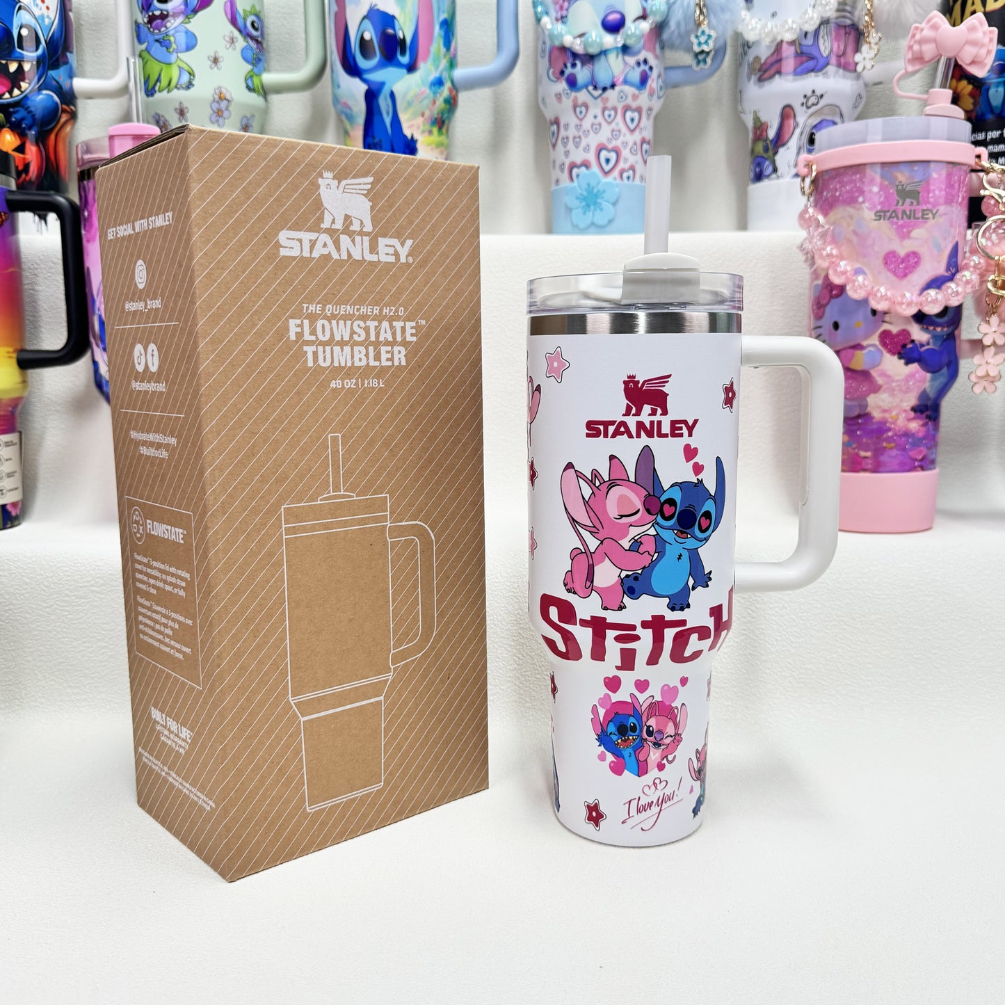 🔥Stanley Tumbler Disney Stitch Co-branded Collection With Accessories, Mix Wholesale Available, Constantly Updated.