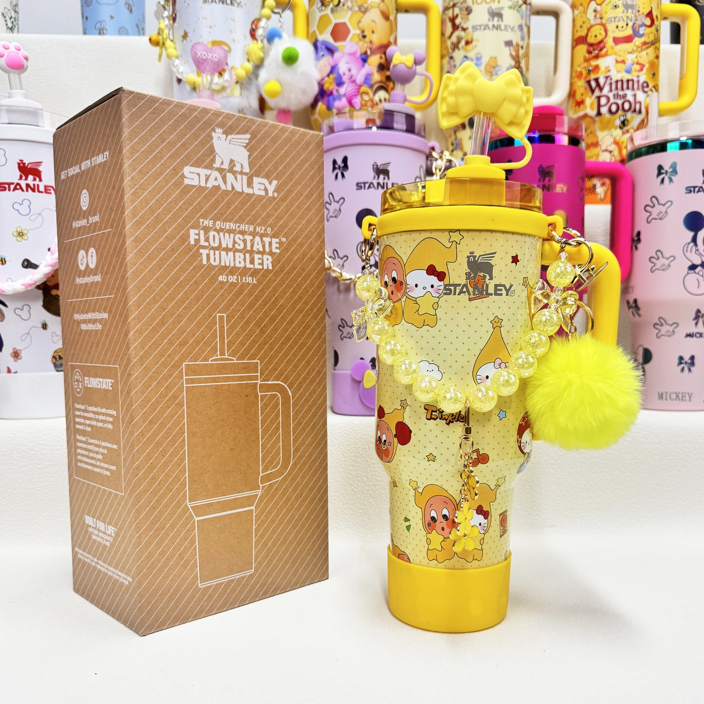 🔥40oz Pop Mart Twinkle Twinkle & Winnie The Pooh Stanley Tumbler, Disney Collection, Factory Direct Mixed Wholesale