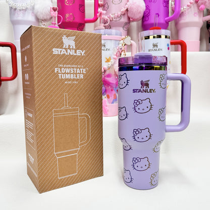 🔥40 OZ Stanley Tumbler Sanrio Hello Kitty Co-branded collection withAccessories，MixWholesale Available,Constantly Updated.