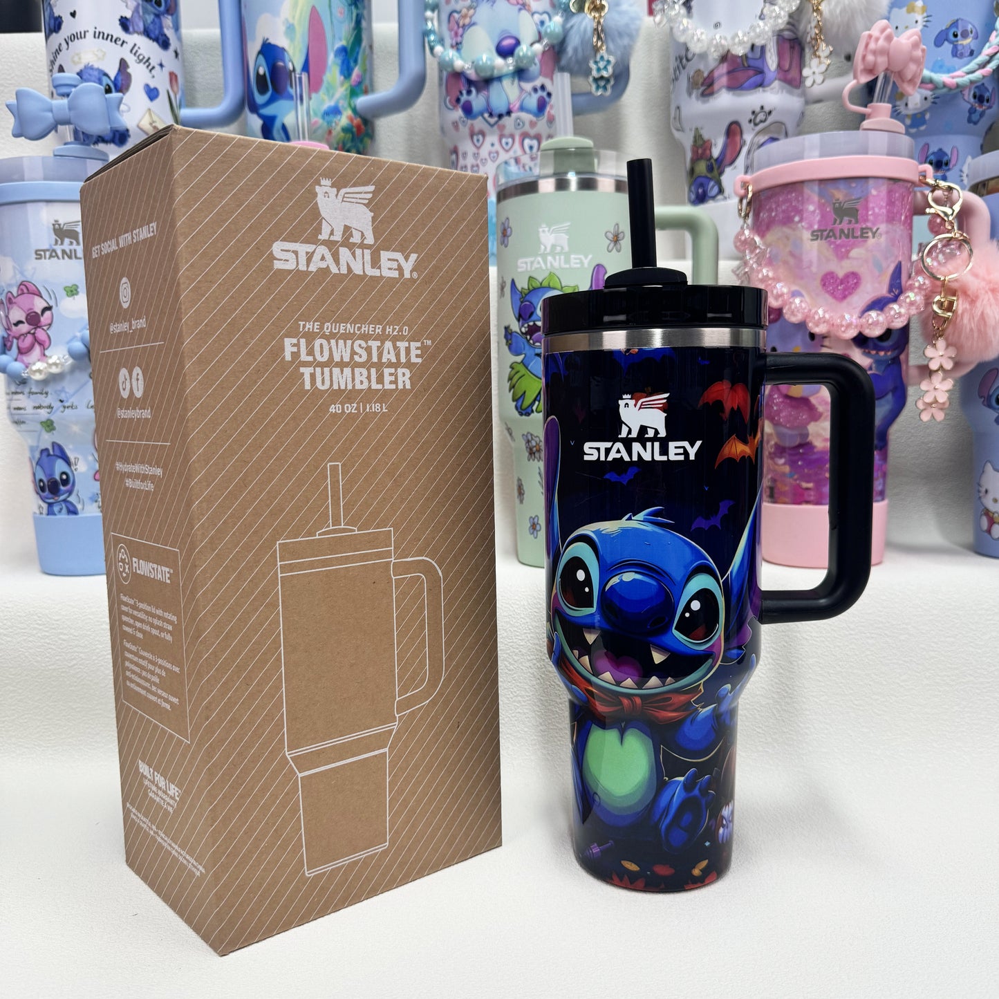 🔥Stanley Tumbler Disney Stitch Co-branded Collection With Accessories, Mix Wholesale Available, Constantly Updated.