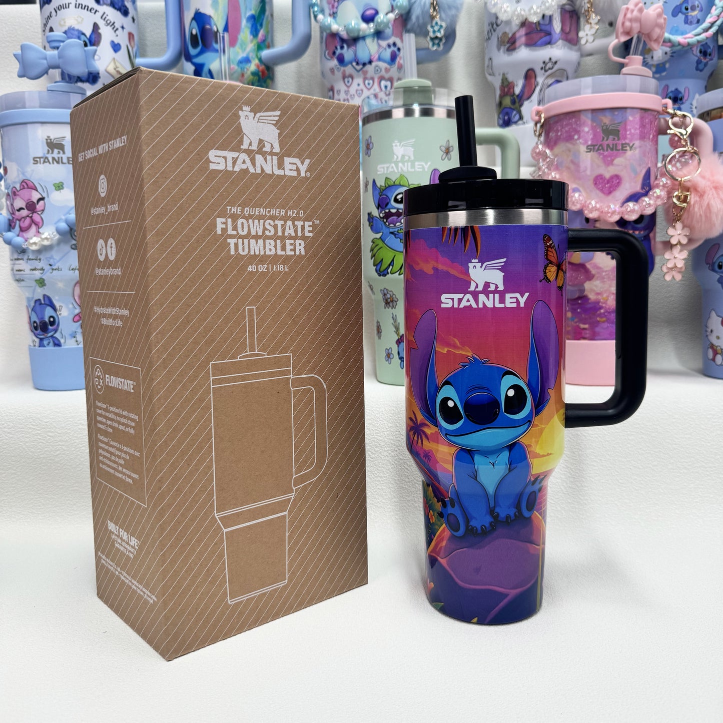 🔥Stanley Tumbler Disney Stitch Co-branded Collection With Accessories, Mix Wholesale Available, Constantly Updated.